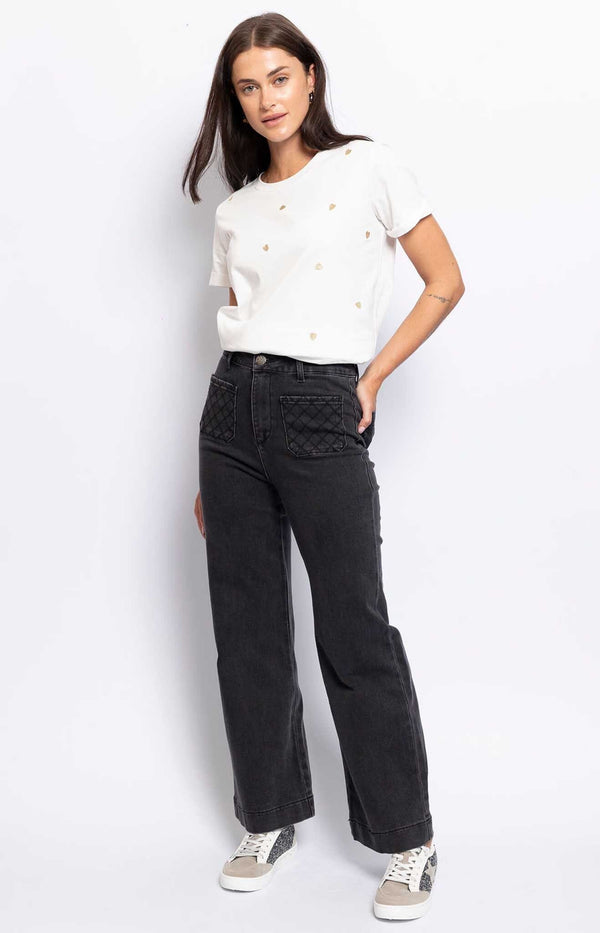 RETRO FLARE JEANS FASHION - VOLANGE PARIS 