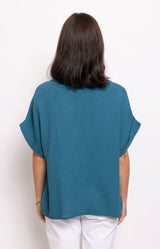 Volange TOP COTTON TEAL