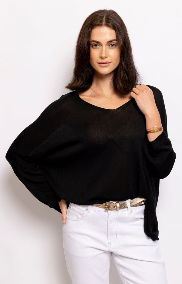 Volange TOP KNIT BLACK