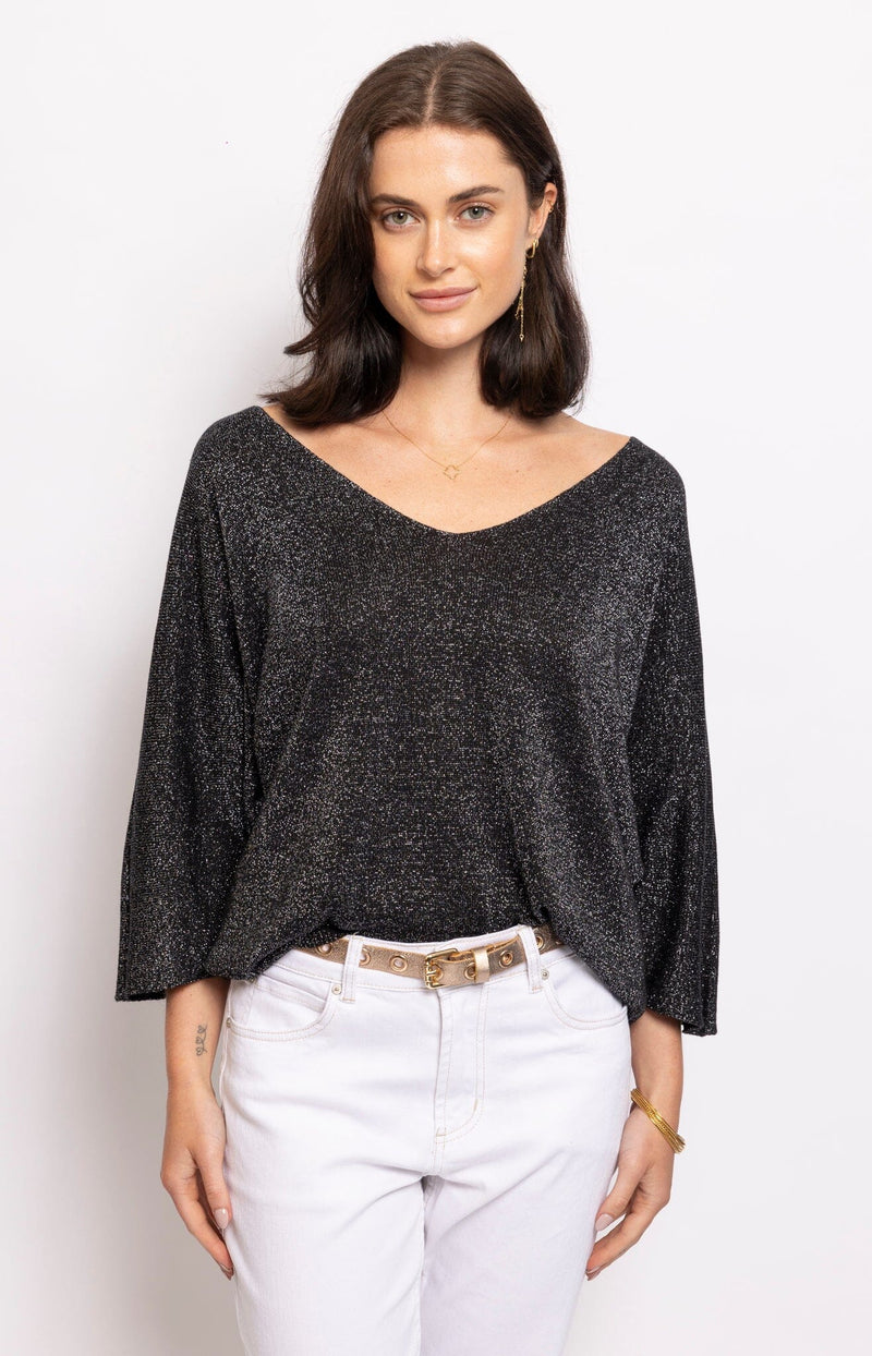 Volange TOP SPRING BLACK LUREX