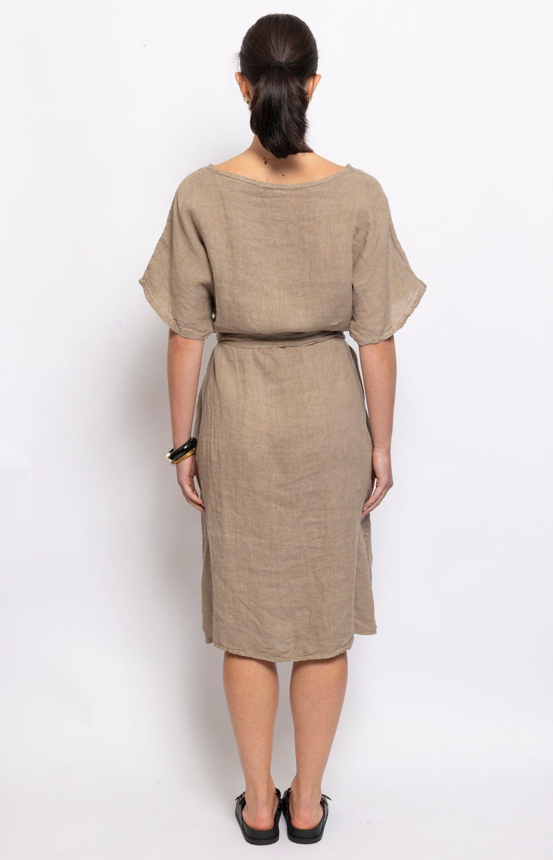 Volange DRESS LIN TAUPE