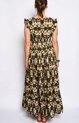 Volange DRESS MAXI YSO KHAKI PRINT