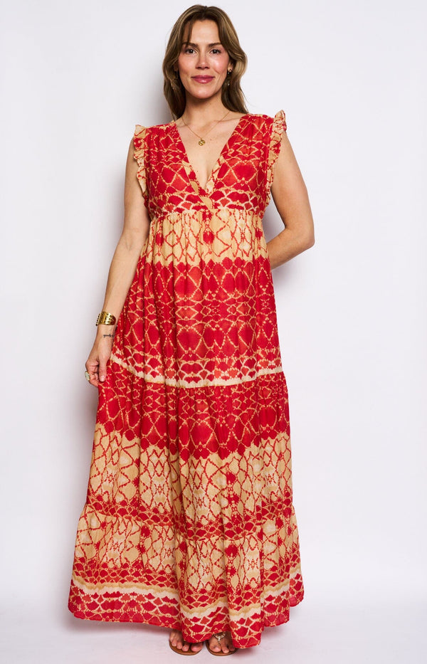 Volange DRESS MAXI YSO RED PRINT