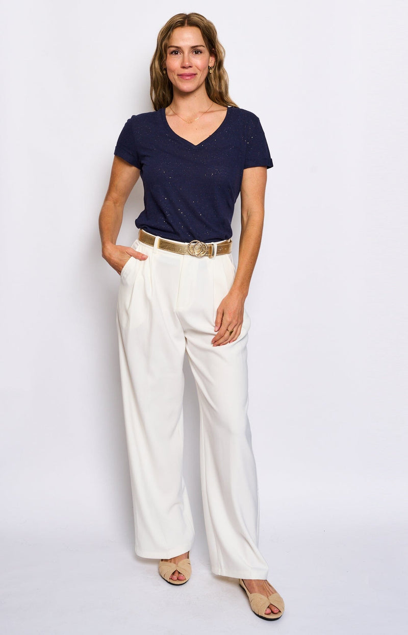 WIDE LEG PANTS WHITE - VOLANGE PARIS