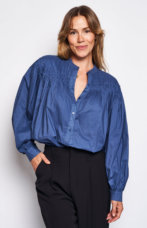 oversized chic 100% cotton blouse french fashion - volange paris 