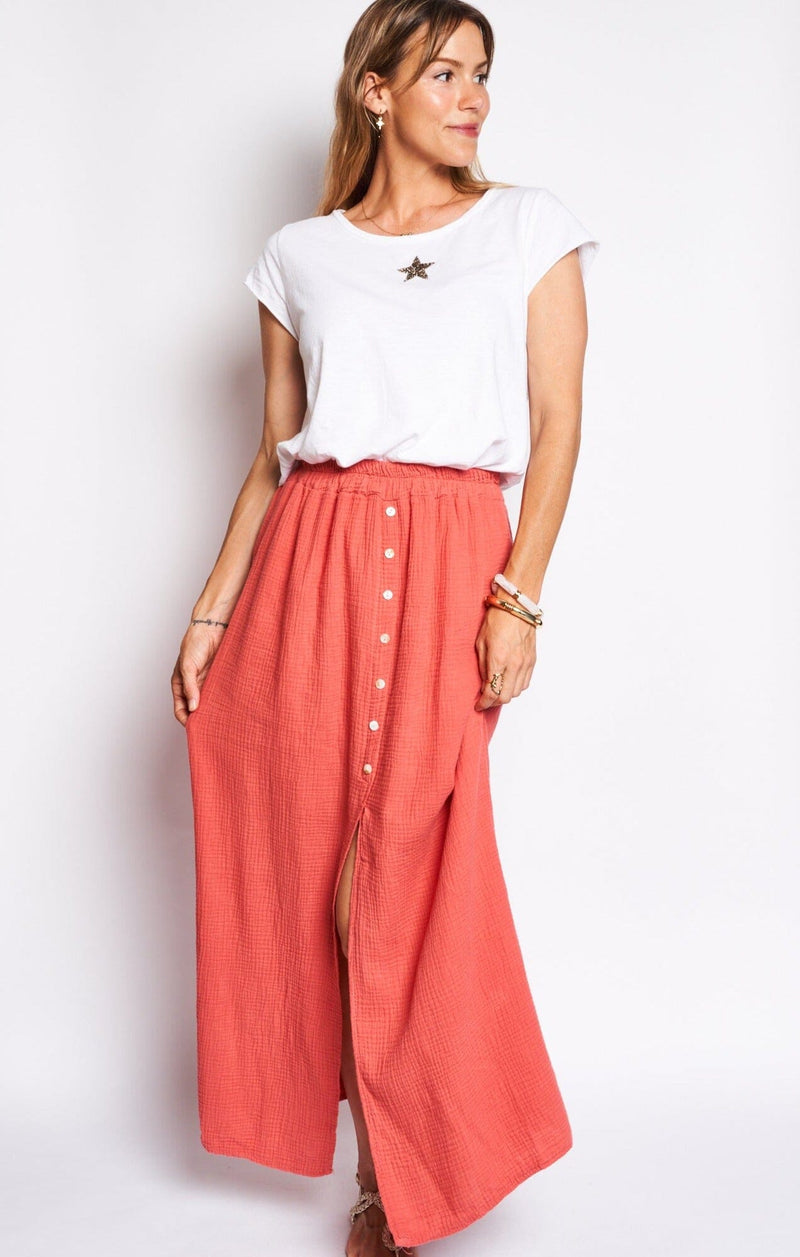 Cotton skirt ankle outlet length